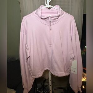 Lululemon Athletica Light Pink Women's Tennis 
Half Zip with mock neck